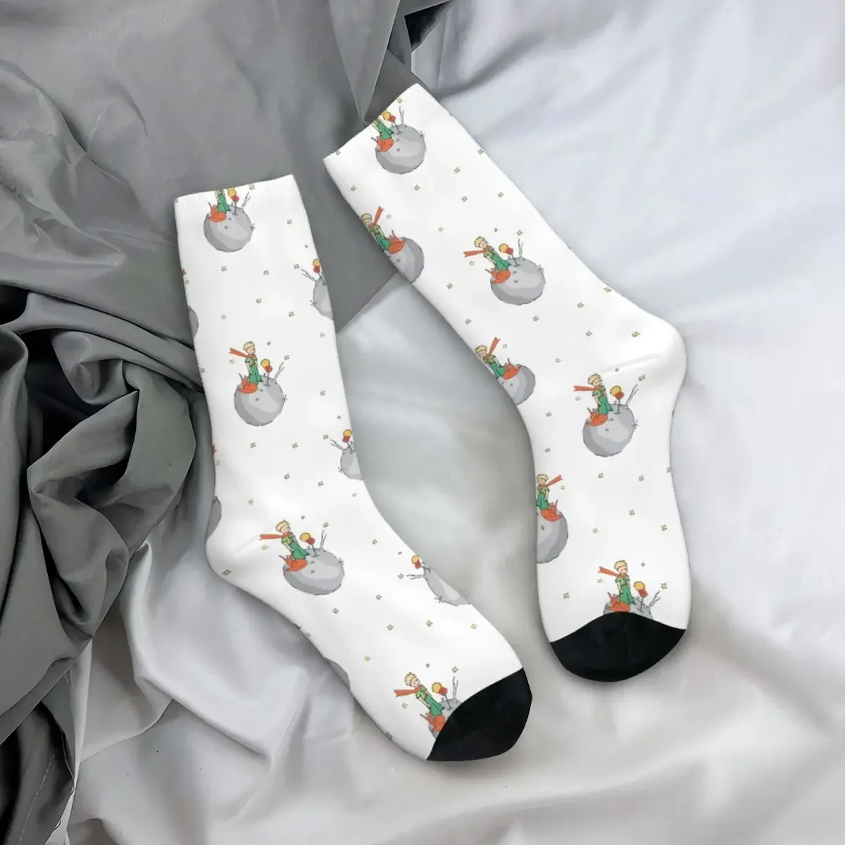 Fashion Male Men Socks Casual Cute The Little Prince Fox And Stars Sock Skateboard Women Sock Spring Summer Autumn Winter