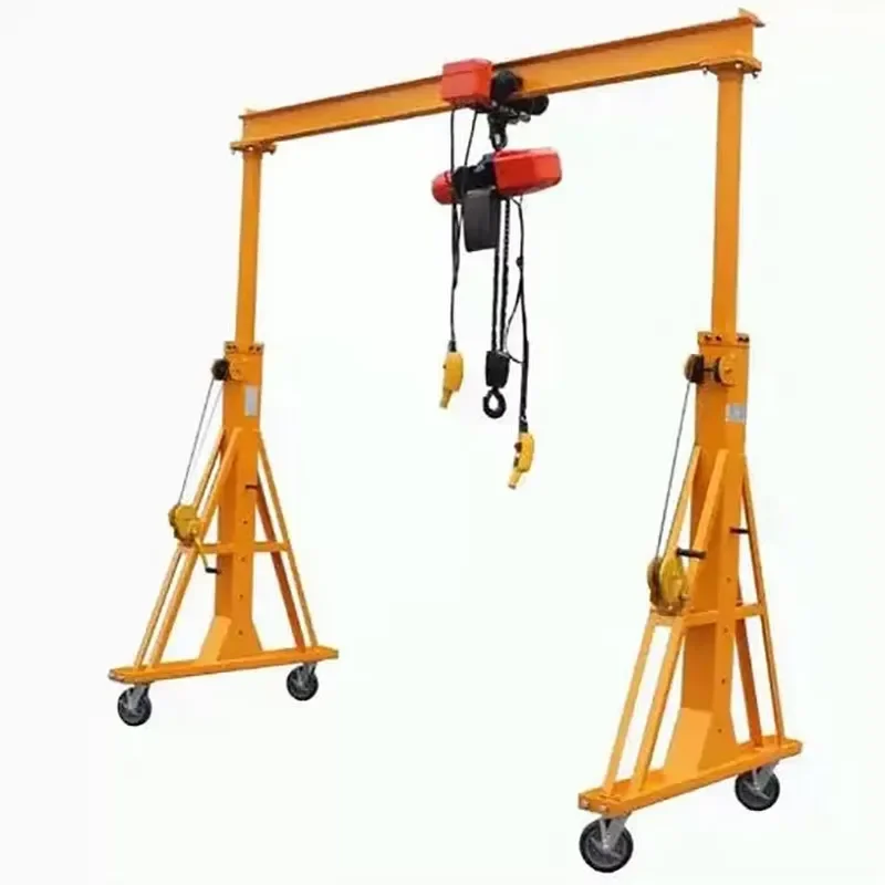 Heavy Adjustable Portable Gantry Crane with Caster Wheels