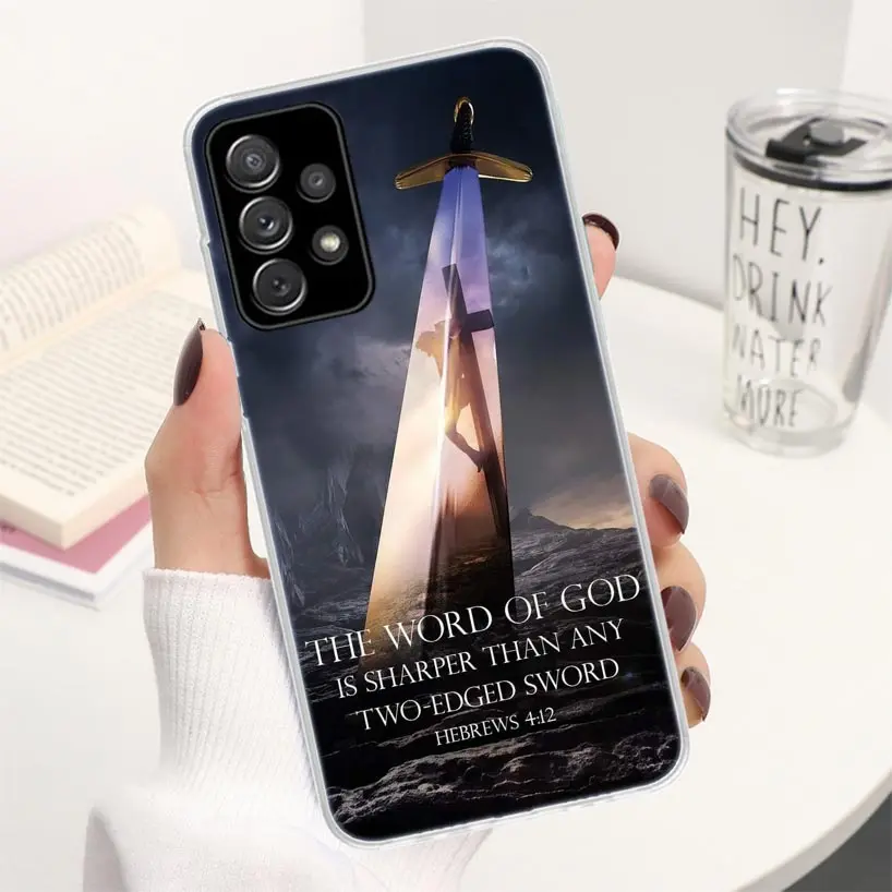 God Jesus Pray Cross Coque Phone Case For Samsung Galaxy A51 A50 A71 A70 A41 A40 A31 A30 A21S A20E A10 A11 A01 A6 A7 A8 A9 + Cov