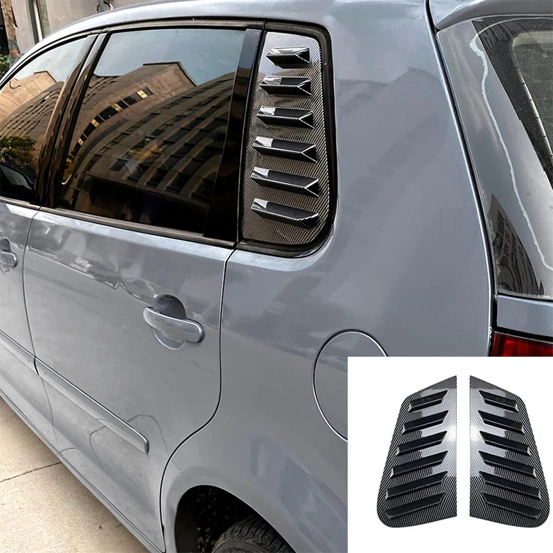 

For VW Volkswagen Polo MK4 9N3 9N 2001 2002 2003 2004 2005 ~ 2009 Car Rear Side Window Blind Louver Shutter Cover Trim Stickers