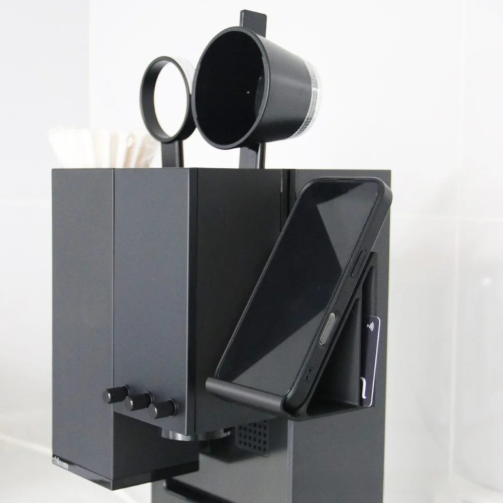 For Bloom Studio Organizer Storage Rack For Filter Cups Chip Cards Brushes Material Black White Compact Desk Shelf