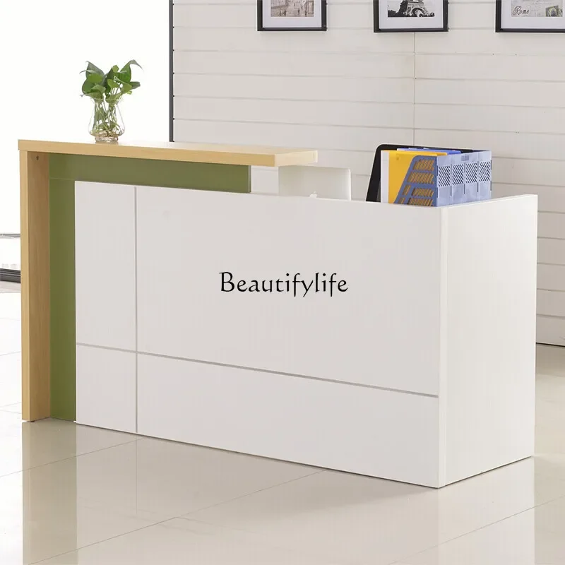 Plate type checkout page Company reception Hotel counter service Welcome desk Simple and modern