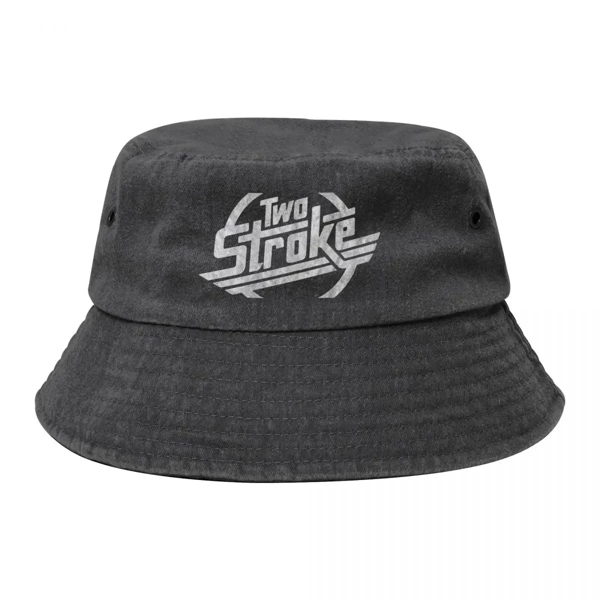 Distressed 2-Stroke Graphic Logo Bucket Hat Streetwear hard hat Woman Men's