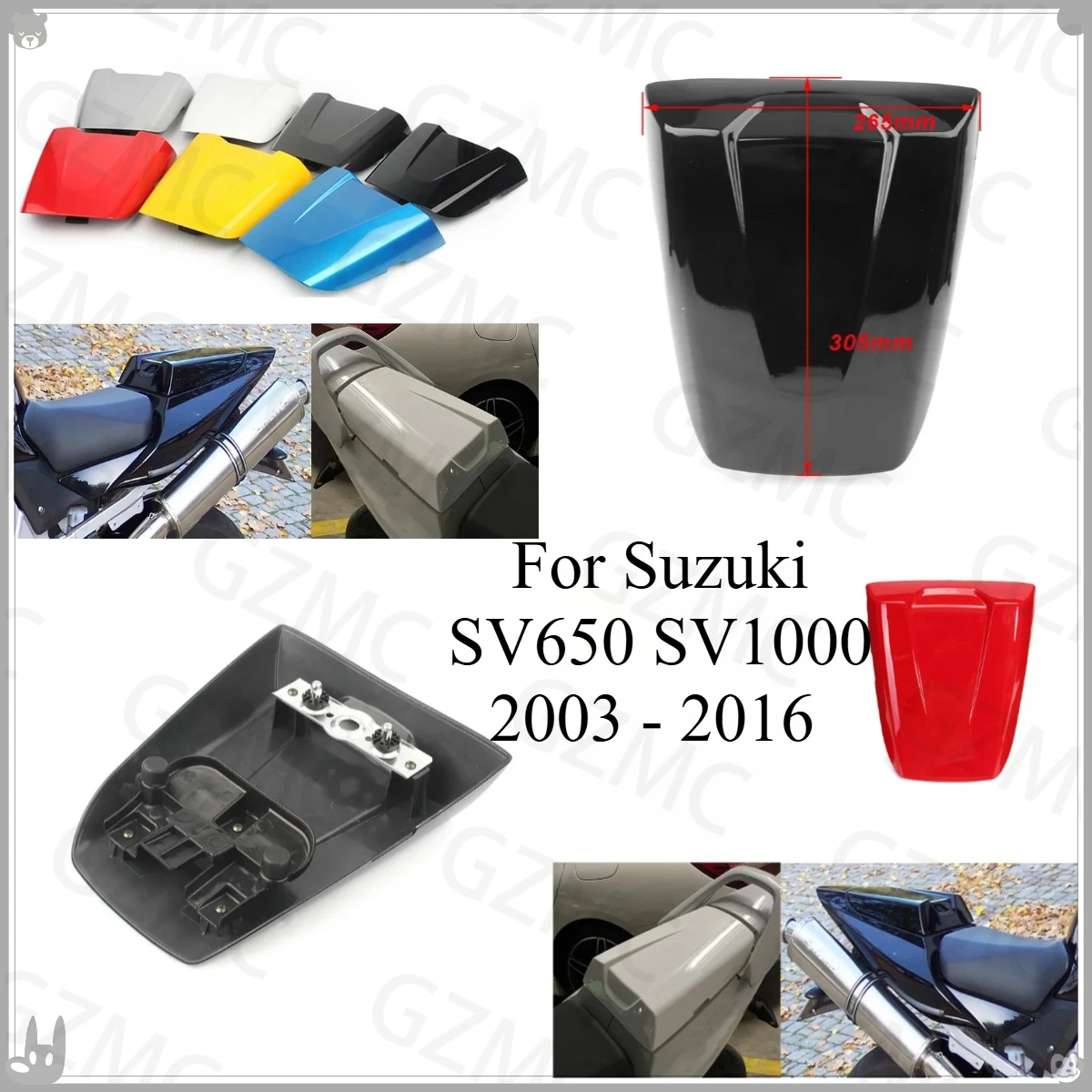 

Задняя крышка заднего сиденья для Suzuki SV650 SV1000 2003-2016, капот заднего пассажирского сиденья мотоцикла, обтекатель, часть SV1000S