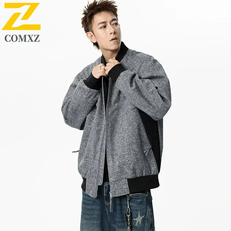 

COMXZ однотонные куртки минималистичные американские свободные элитные уличные ветрозащитные куртки для рыбалки и пешего туризма ветровка осеннее мужское пальто