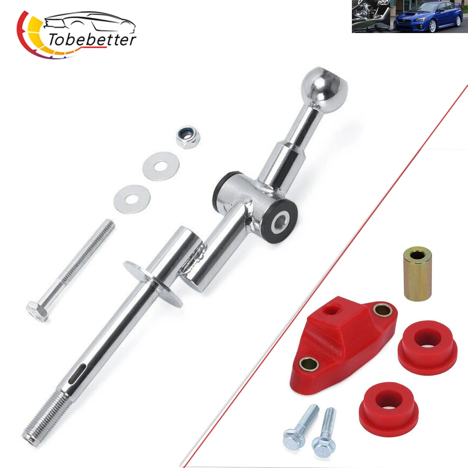 

6-Speed Steel Short Throw Shifter & Bushing Kit quick shift for Subaru Impreza WRX STI 3rd 2004-2017 6-Speed Manual GE GH GR GV