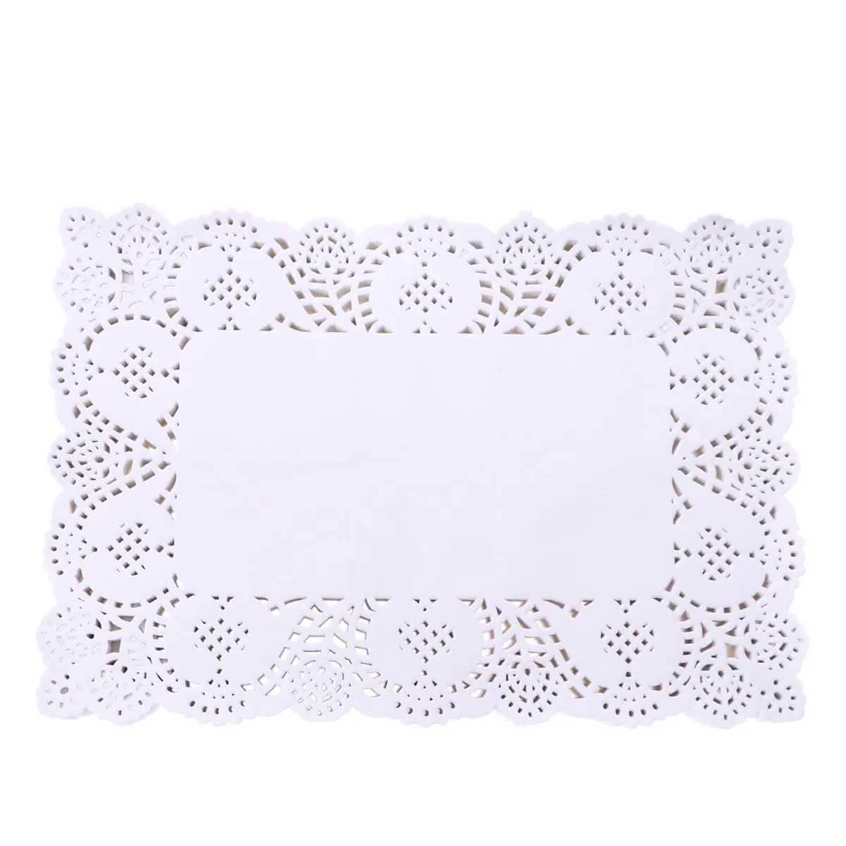 140Pcs White Lace Paper Doilies Premium Wood Pulp Cake Liners Oil Absorbing Baking Decorative Hollow Flower Design for Parties
