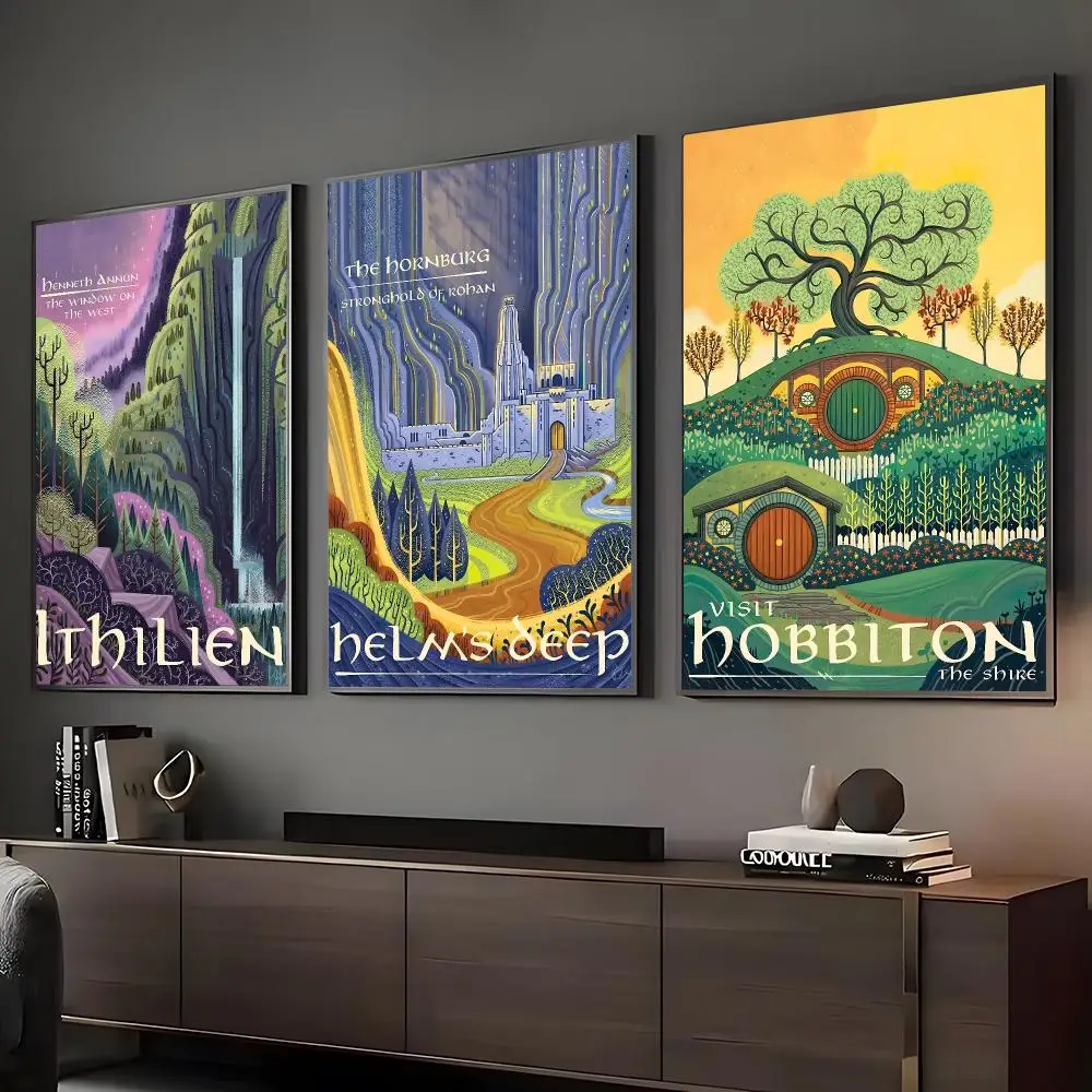 Film Mordor Castle Lord Magic Painting Calligraphy HD Art Wall Waterproof Home Living Room Bedroom Bar Decorative Paintings