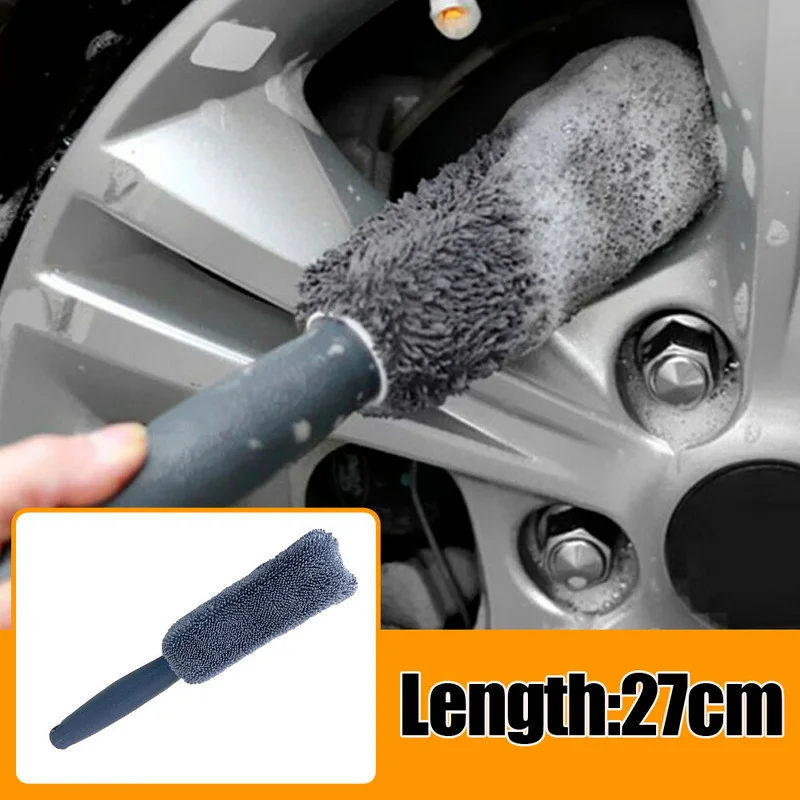 

Microfiber Car Wash Brush Tire Scrubber Wheel Rim Cleaning Brush Car Detailing Tool Dust Remover Universal Detailing Car Product