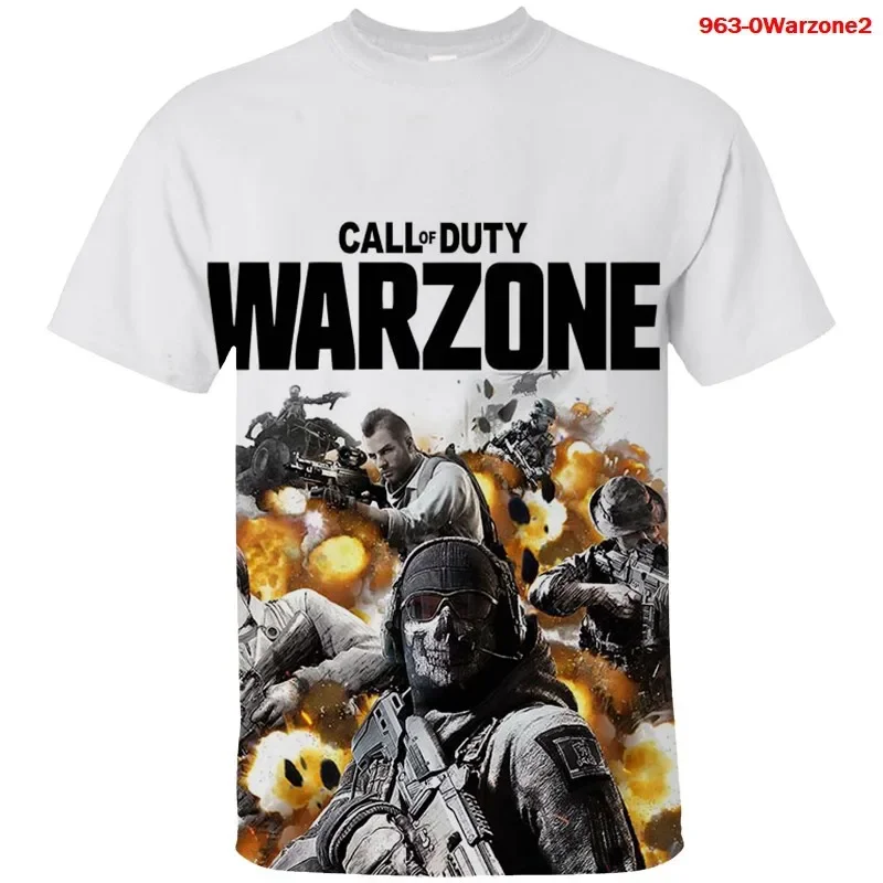 Best-selling Call of Duty: War Zone 3d Printed T-shirt Summer Men\'s Harajuku Fashion Casual Top T-shirt Running Fitness Oversize