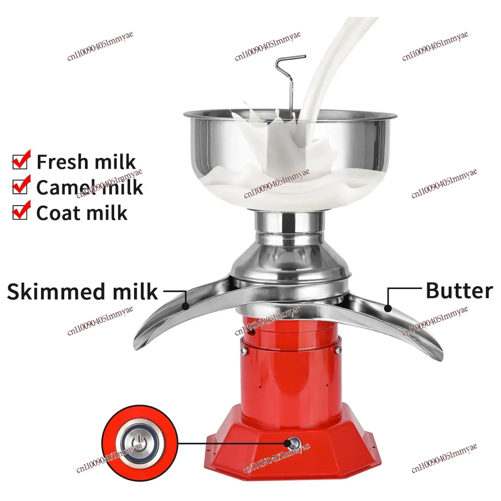 

110v/220v Electric Milk Cream Centrifugal Separator Machine 50L/H Stainless Steel Milk Skimmer for Goats Cow Horse Cheese Butter