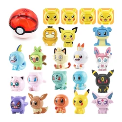 Pokemon Pokeball A Random Face-Changing Pet Action Figure Pikachu 4 Facial Expressions Kids Toy PVC Material Anime Birthday Gift