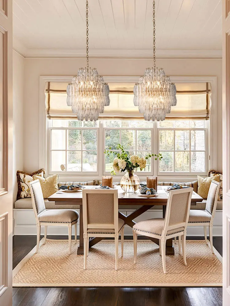 

American Retro Chrome Gold LED 2024 Chandelier Lighting Lustre Suspension Luminaire Lampen For Kitchen Island Dinning Room