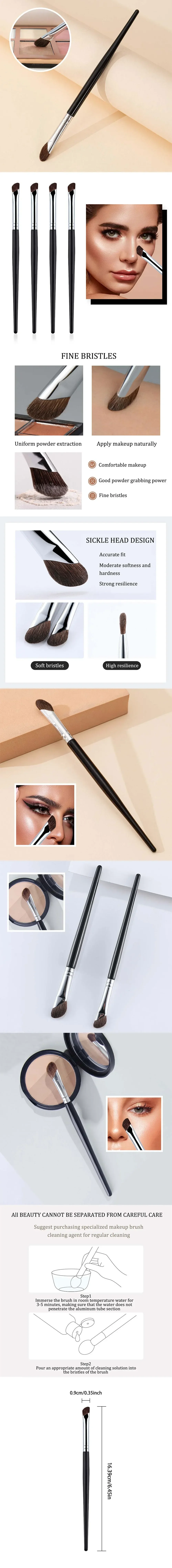 3D-Kontur-Nasenschattenpinsel – abgewinkelter Eyeliner-Zauberstab, tragbare Reise, Textmarker-Make-up-Pinsel, professionelle Make-up-Tools für Anfänger – Detail 3
