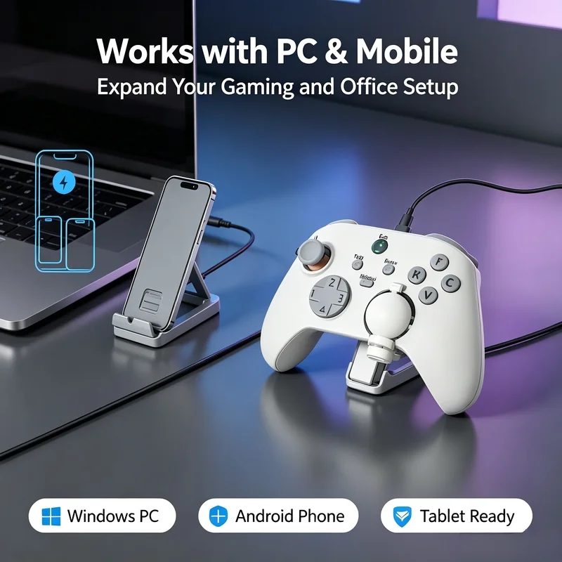 Trackball Mouse Wired Game Controller  With Gyroscope Joystick Diy  For Mobile/pc Fps Game Programmable For Game Mapping