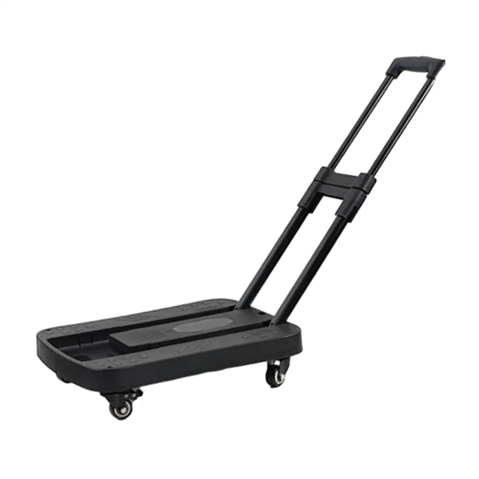 Luggage Trolley Cart Max 75kg Heavy Duty Utility Dolly Cart Folding Hand Truck for Shopping Travel Outdoor Office Carrying