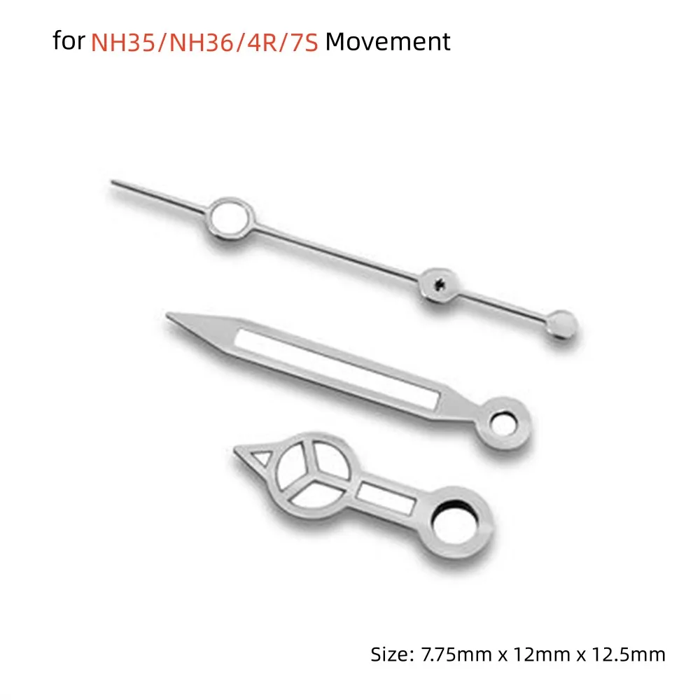 3 Pins Uhrzeiger blau leuchtende Uhr Zeiger modifizierte Teile für nh35/nh36/4r/7s Uhrwerk