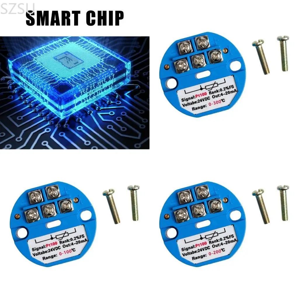 

SZSU Промышленный передатчик температуры DC24V 4-20mA Преобразователи сигналов Датчики PT100
