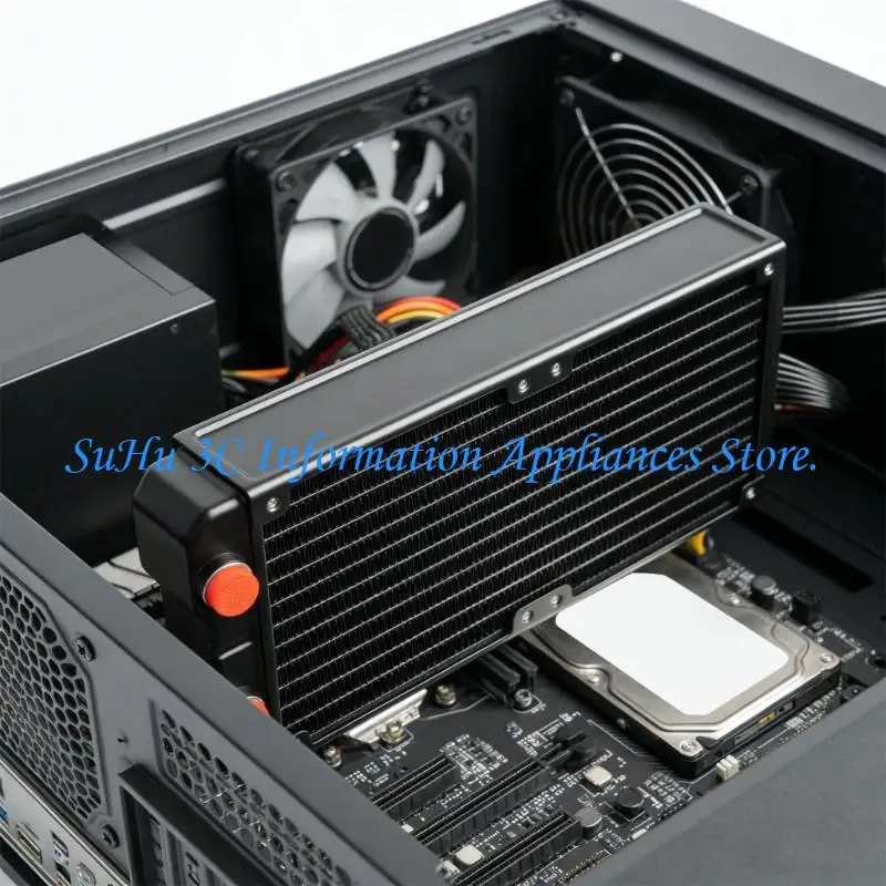 High Performances 45mm Thick Double Layer Aluminum Water Cooling Radiators For PC