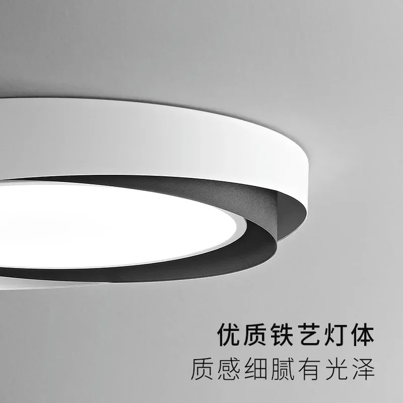 مصباح سقف غرفة النوم الإيطالي البسيط، مصباح LED لحماية العين المستديرة من الشمال الإبداعي