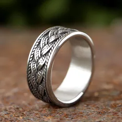 2024 Vintage Odin Norse Viking Rings For Men Fashion Stainless Steel Celtic Knot Rings Retro Couple Amulet Jewelry Drop shipping