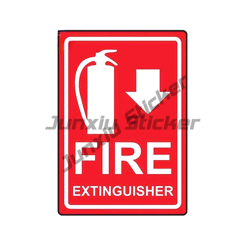 First Aid Fire Extinguisher Inside Vinyl Sticker Warning Decal Emergency Safety Kit Sign Graphic PVC Car Stickers