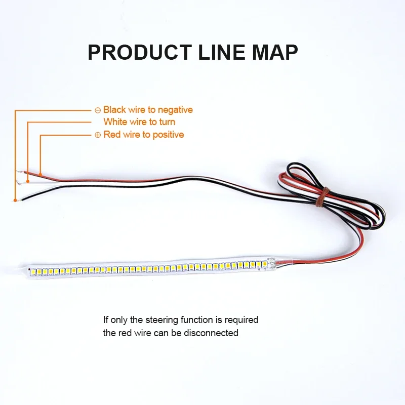 12V LED Car Rearview Mirror Indicator Lamp Auto Headlight Strip Turn Signal Flowing Light Daylights for Car Lighting