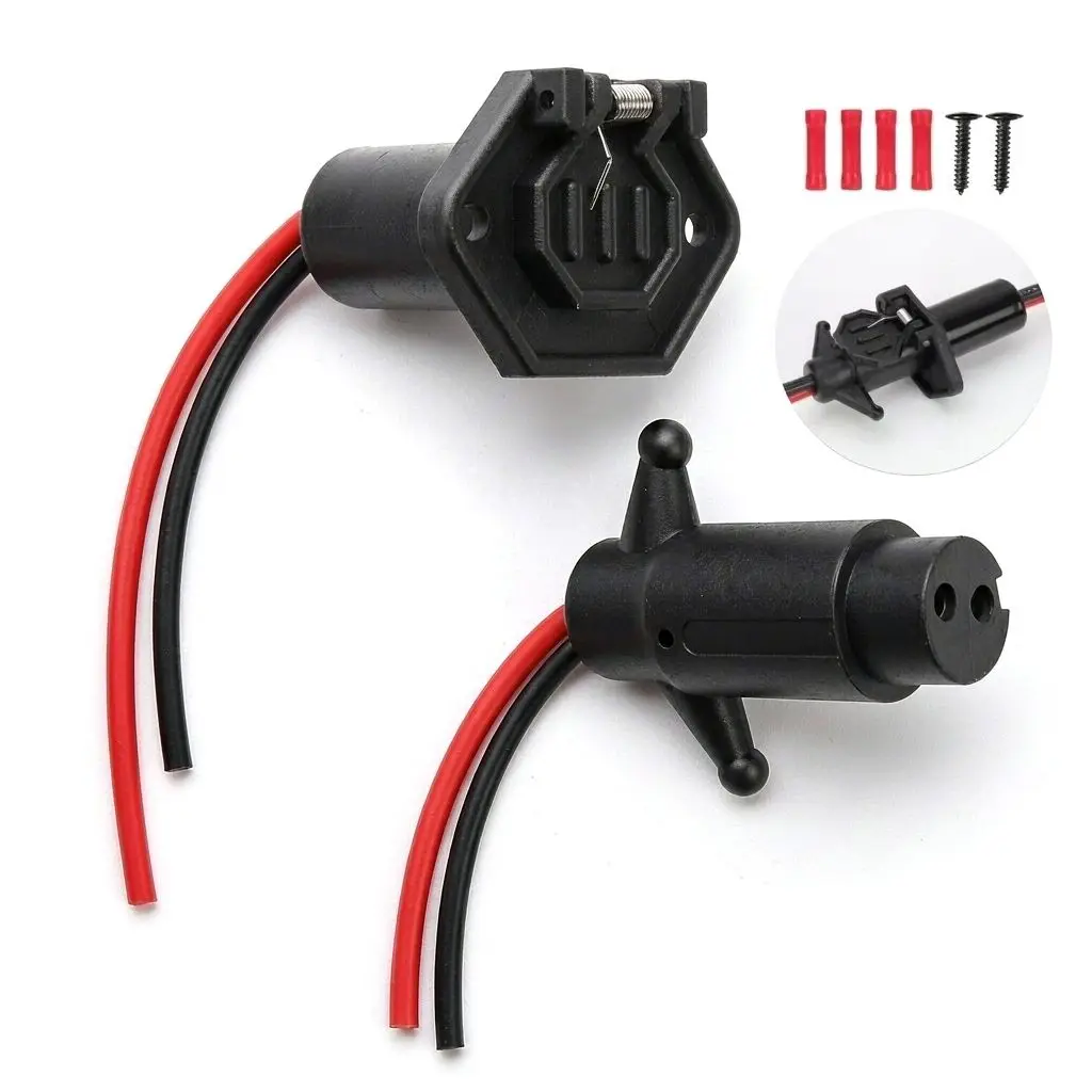 12V For Trolling Motor Quick Connect Wiring Kit 10AWG Featuring PA66 Nylon Connector Body and Tin-Plated Copper Wire Conductors