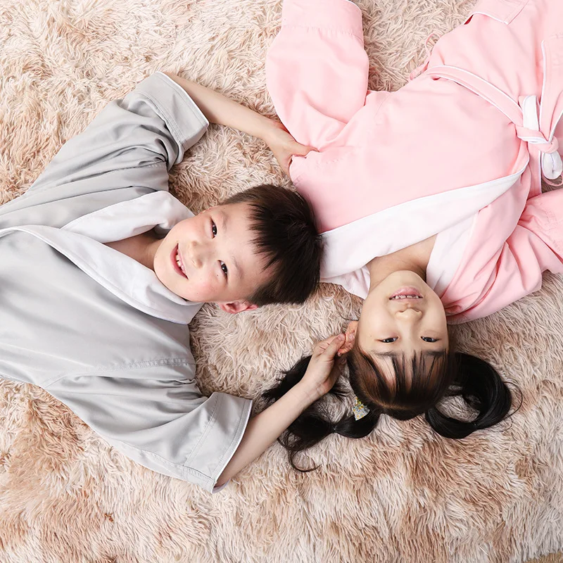 Autumn Winter New Kids Robe Kimono Bathrobe Gown With Belt Boy And Girl Water Uptake Nightgown Sleepwear Children Home Clothes