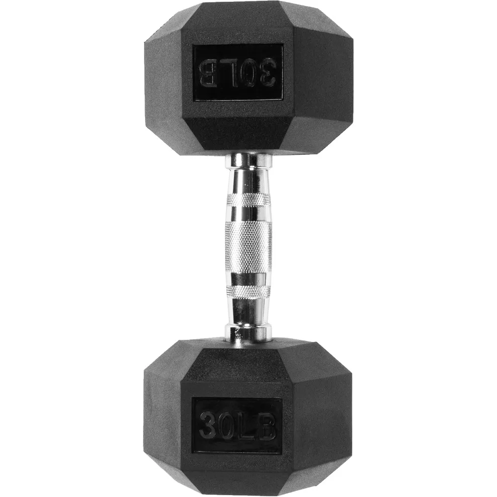 

Rubber Encased Hex Dumbbell, Multiple Sizes