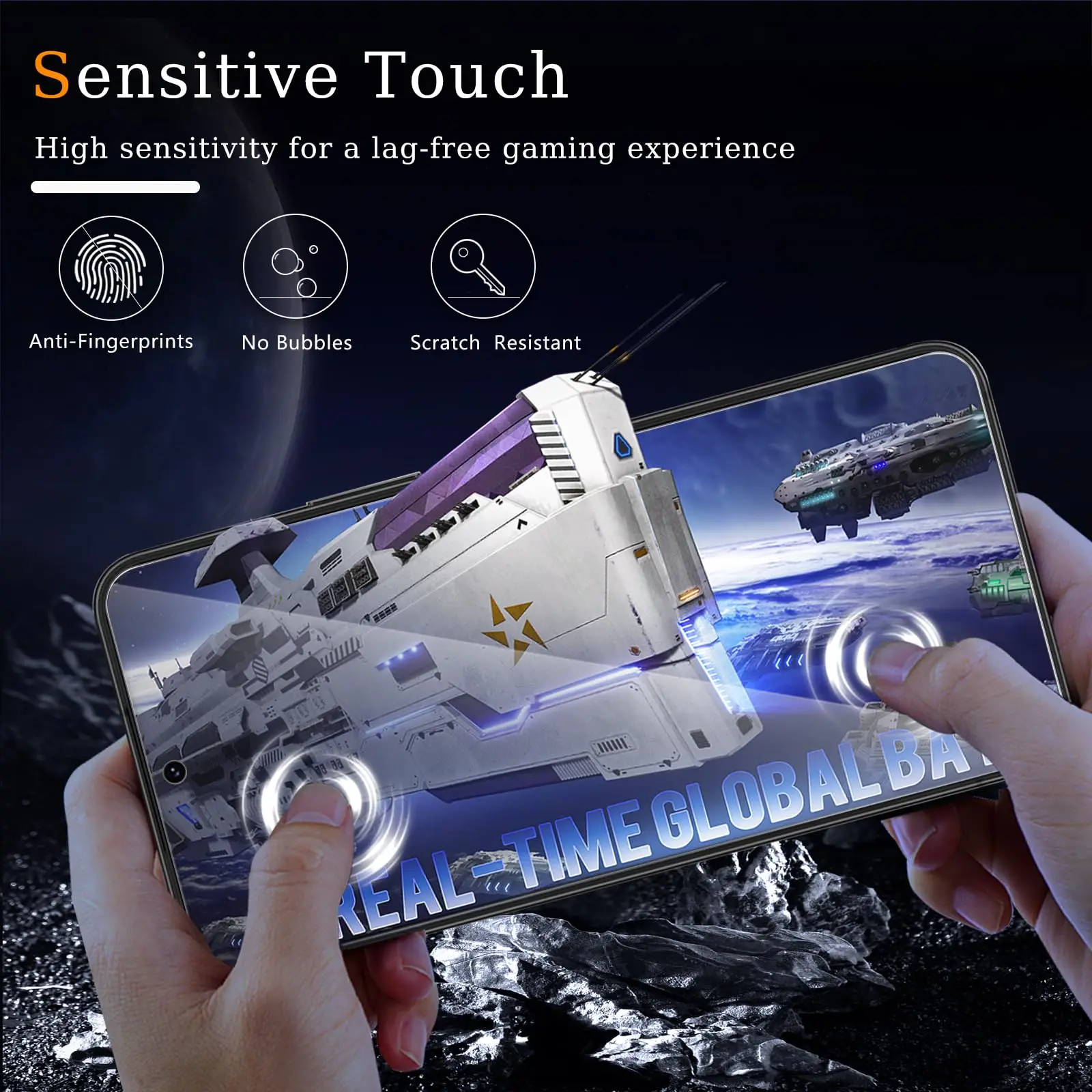 Proteggi schermo Anti spia per Galaxy S23 FE Samsung, vetro temperato Privacy Peep Scratch 9H custodia amichevole in alluminio alto