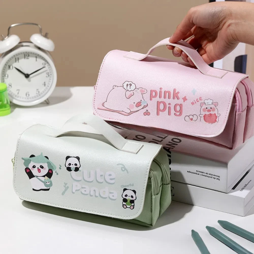 

Bunny Flip Capybara Pen Bag Large Capacity Multi Functional Rabbit Stationery Bag Piggy Portable Cartoon Panda Pencil Case