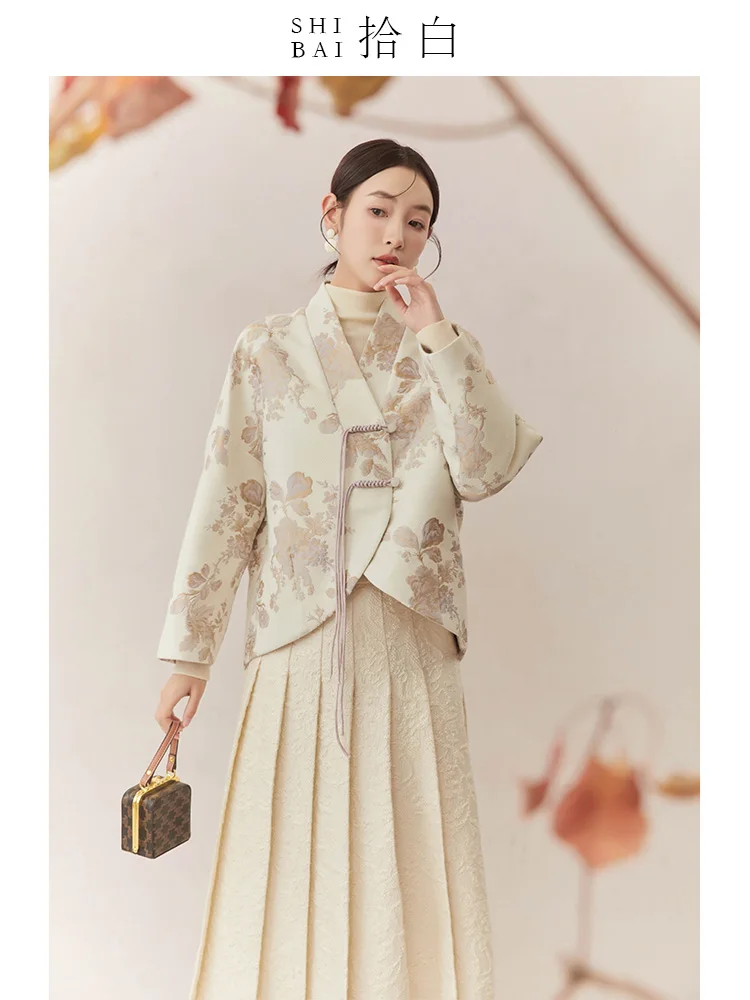 

Женская модная верхняя одежда ibai ort с принтом и пуговицами, уникальный дизайн, высококачественная осенне-зимняя китайская одежда