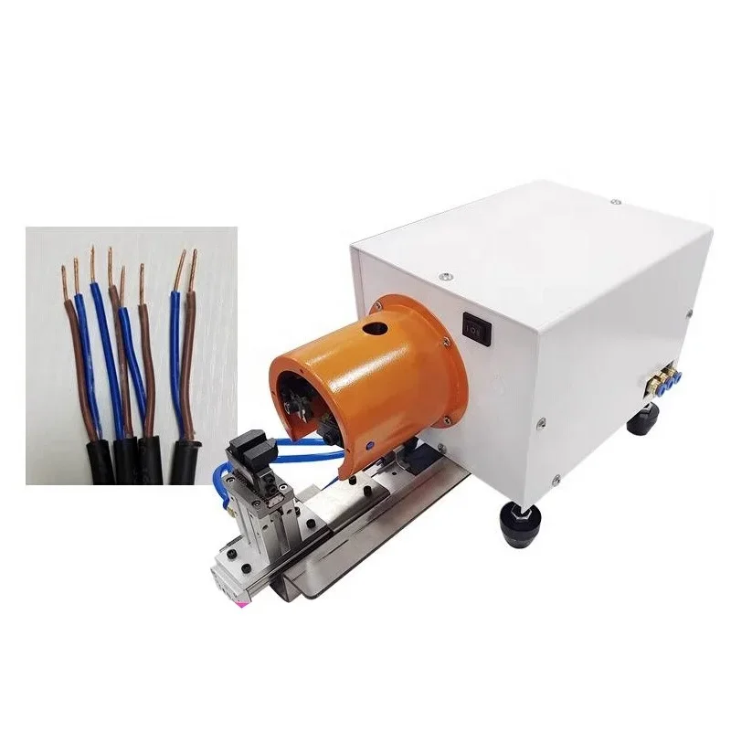 Pneumatic Wire Stripping Machine Manual Multi Core Cable Stripper and Twisting Machine with Automatic clamp and pull wire type