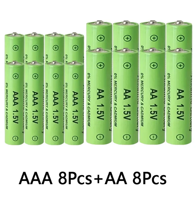 1,5V AA+AAA Ni Mh oplaadbare batterij, AAA Alkaline 3800-3000Mah, voor zaklampen, speelgoed, klokken, MP3, nikkel-waterstofbatterijen