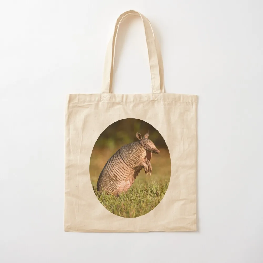 Long-nosed Armadillo standing and watching Tote Bag canvas bags bag luxury women shopping cart bags