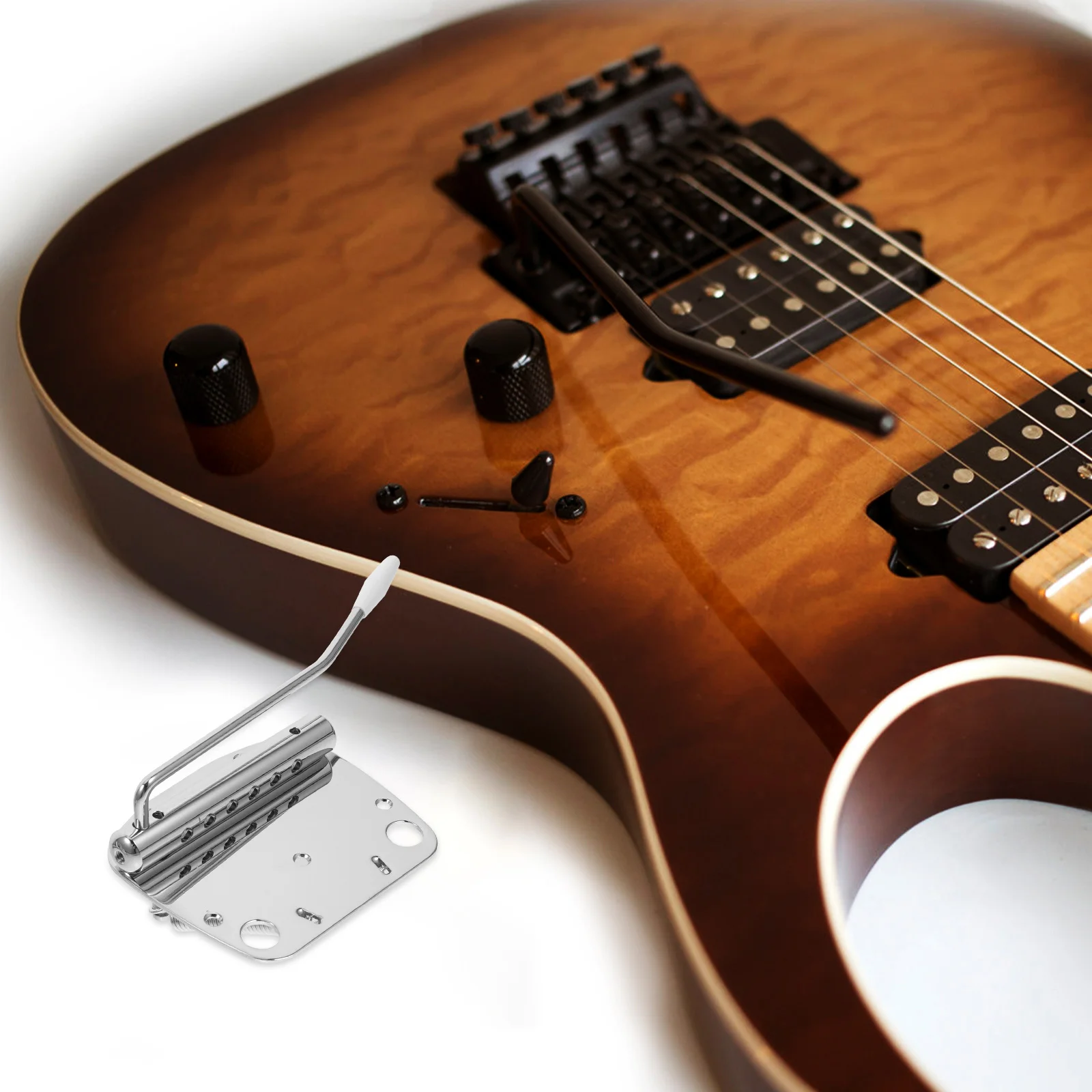 

Guitar Bridge Plate Kit Adjustable For Bass Electric Guitars Replacement Parts Accessories