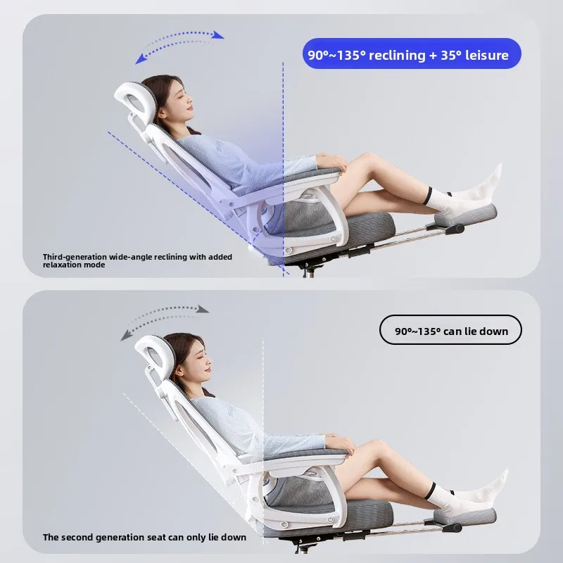 Ergonomic Office Chair Reclining Home Study Computer Chair Floating Lumbar Support Swivel Game Chair Office Furnaciture Gaming