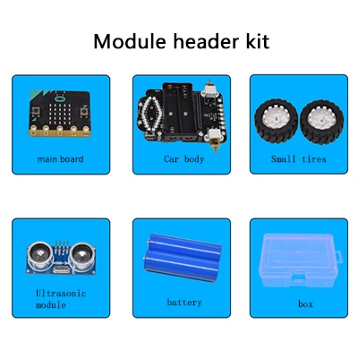 U32-1 Microbit مجلس التنمية عدة السيارة بيثون البرمجة التعليمية