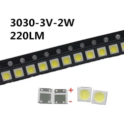 100/50個tcl ledバックライトハイパワーled 2ワット3030 3 12vクールホワイト220LM PT30W45 V1 tvアプリケーション3030 smd ledダイオード