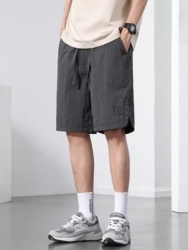 

Ice Silk Men's orts Summer Thin Outdoor Qui Dry Beach Pants Casual Five-Quarter Length Faionable Youth Urban Sle