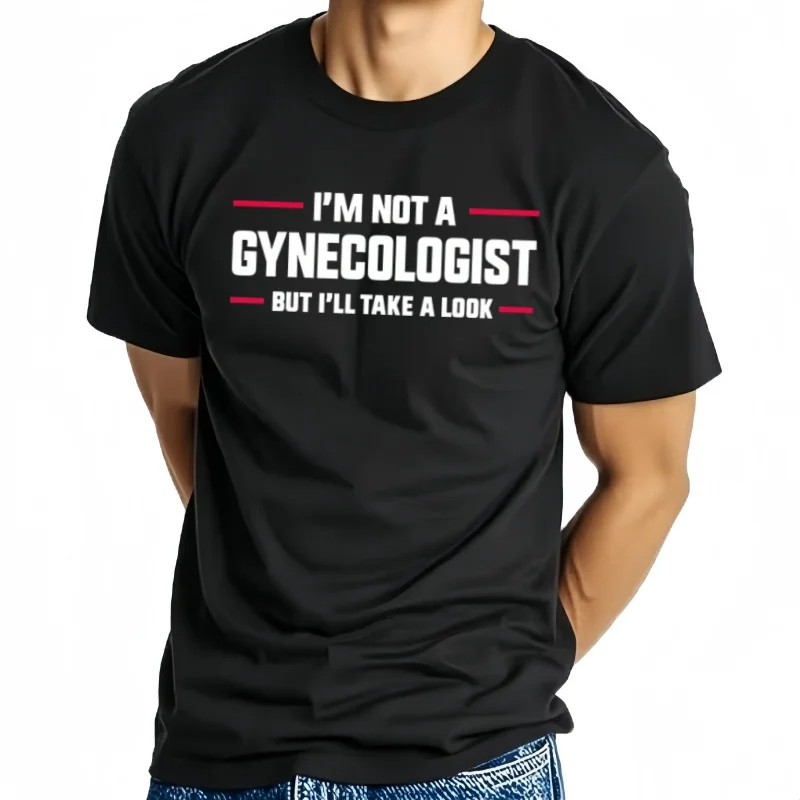 Camiseta divertida de Doctor para hombre, camisa holgada de gran tamaño, 100% algodón, sin soja un ginecógrafo, pero Tak