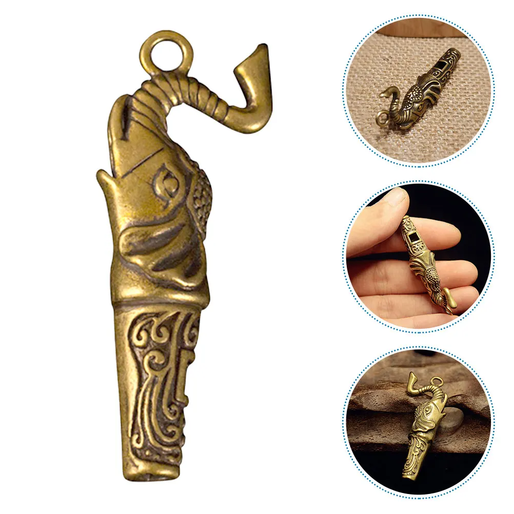 

Elephant Survival Whistle Brass Outdoor Camping Emergency Keychain Whistle Kids Adults Hiking Dog Training Metal Sound Portable