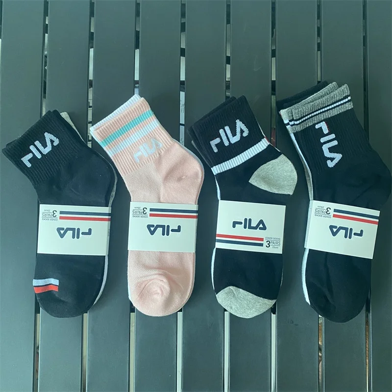 Calcetines deportivos transpirables de algodón a media pantorrilla, calcetines informales absorbentes para el sudor Unisex para hombres y mujeres, calcetines de moda para estudiantes, 3 pares