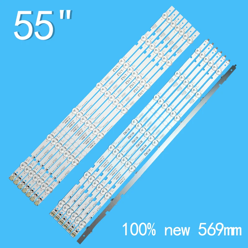 LED Backlight strip 6+6 lamps For 49inch Sharp PPMP V7.1 49 inch 6Series Pitch 84.9MM L1 R1 L2 R2 55inch 7series pitch