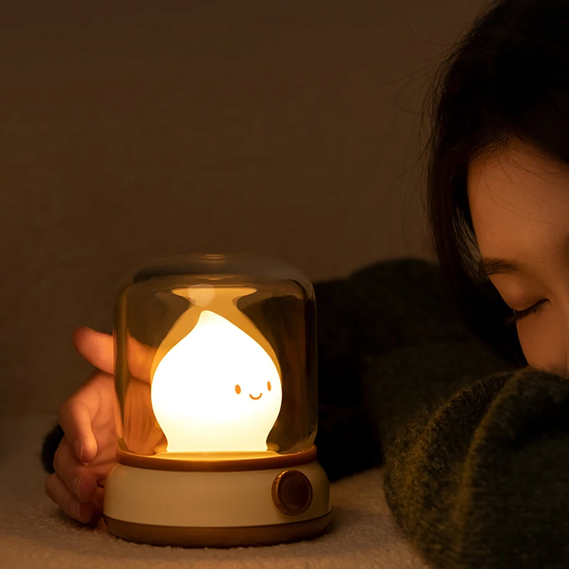 Mini Desktop LED Cute Night Lamp Creative USB Rechargeable Portable Cartoon Table Lamp For Coffee Bar Home Decor Hotel Bedroom