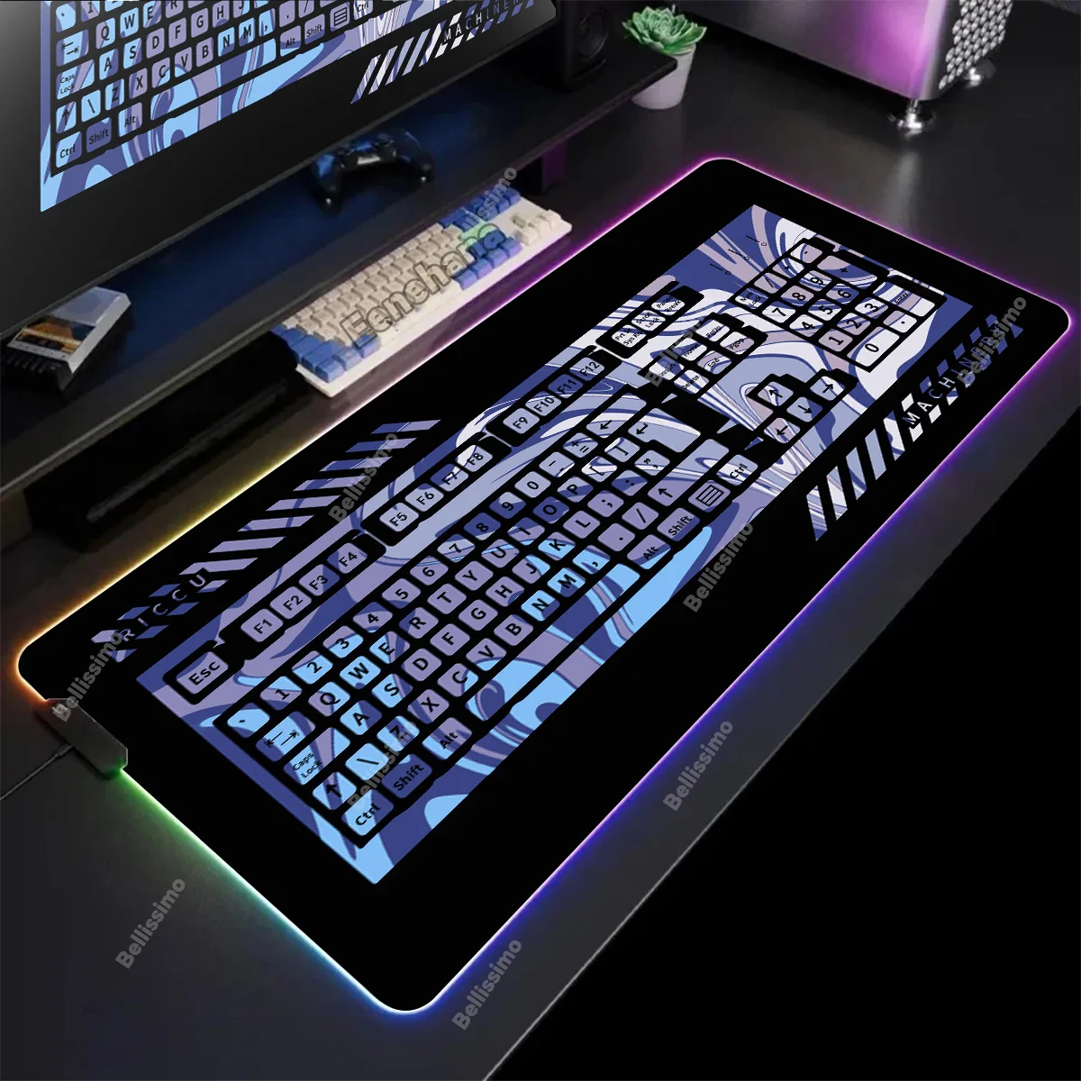 

Large Gaming Mousepads RGB Mousepad Luminous Mouse Pads Keyboard Strata Liquid LED Lighting Mouse Mat PC Gamer Backlit Deskmats