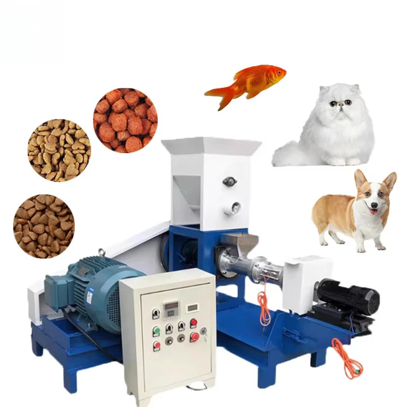 

Core Components Engine And Motor Kibble Dry Pet Food Extruder Cat And Dog Food Production Line Machine