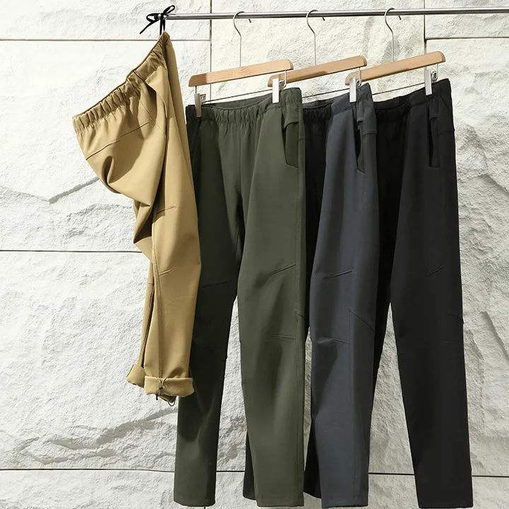 

Men's Outdoor Windproof Waterproof Fce Lined Casual Pants Breathable Elastic 3D Tailoring Autumn Winter New Sle Straight...