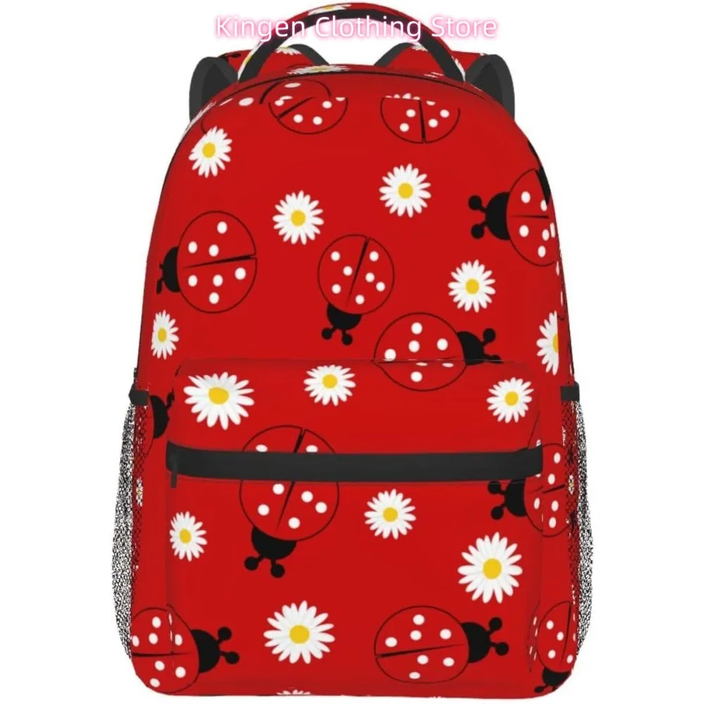 borsa per laptop ritorno a scuola Simpatico coccinella divertente Zaino per laptop leggero Zaino casual da viaggio multiuso leggero unisex